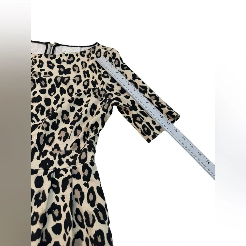Kate Spade New York Cheetah Print Ponte Dress Size 8
